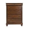 Liberty Furniture 589-BR-KSLDMCN Liberty Furniture 589-BR-KSLDMCN Rustic Traditions - 5 Piece Bedroom Set (King Sleigh Bed, Dresser & Mirror, Chest, Nightstand) - Rustic Cherry
