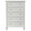 CoasterEssence 201305 Sandy Beach - 5-Drawer Bedroom Chest - Cream White