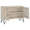 CoasterEssence 959652 Eileen - 2 Door Wood Storage Accent Cabinet - White Washed