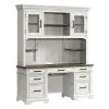 Intercon DK-HO-6852H-RFO-C Drake - Credenza Hutch - Rustic White / French Oak