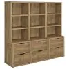 Coaster Fine Furniture 802693-S3 Westpark - 3 Piece Wall Unit Bookcase Set With USB - Mango