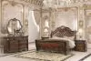 New Classic 00-2477-35N New Classic 00-2477-35N Bella Notte - Queen 5 Piece Bedroom Set (Padded Sleigh Bed, Dresser, Mirror, 2 Nightstands) - Cherry