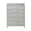 Liberty Furniture 781-BR41 Reflections - 5 Drawer Chest With Lights - Pearl White & Rhinestone