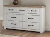 Benchcraft® B4615-31 Savonport - Seven Drawer Dresser - White / Brown