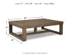Ashley Furniture T471-1 Cariton - Rectangular Cocktail Table - Gray