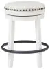 Ashley Furniture D546-324 Ashley Furniture D546-324 Valebeck - UPH Swivel Stool  - White / Black
