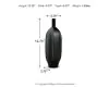Ashley Furniture A2000551 Rhaveney - Vase (Set of 3) - Medium - Black
