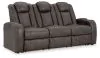 Ashley Furniture 3660215 Ashley Furniture 3660215 Fyne-Dyme - Power Reclining Sofa With Adj Headrest - Shadow