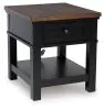 Ashley Furniture T664-3 Wildenauer - Rectangular End Table - Brown / Black