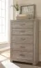 Ashley Furniture B070/31/36/46/72/97/92(2) Ashley Furniture B070/31/36/46/72/97/92(2) Culverbach - 7 Pc. - Dresser, Mirror, Chest, King Panel Bed, 2 Nightstands - Gray
