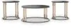 Ashley Furniture T219-13 Hannerly - Occasional Table Set (Set of 3) - Black / Gold Finish