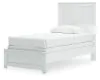 Ashley Furniture B139/31/35/153/183/91(2) Ashley Furniture B139/31/35/153/183/91(2) Bostwick Shoals - 6 Pc. - Dresser, Mirror, Twin Bed With Framed Footboard, 2 Nightstands - White