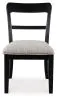 Ashley Furniture PCD824-01 Greddinton - Upholstered Dining Side Chair (Set of 2) - Black