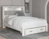 Ashley Furniture B2640B19 Altyra - Queen Panel Bookcase Bed With Footboard Storage - White