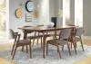 CoasterEveryday 105351-S7 Malone - 7 Piece Rectangular Dining Table Set - Dark Walnut