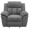 CoasterEssence 609543P Bahrain - Upholstered Power Glider Recliner - Charcoal