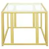 CoasterEssence 723608 Adri - Rectangular Glass Top Coffee Table - Matte Brass