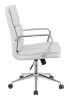 CoasterEssence 801767 Ximena - Upholstered Adjustable Mid Back Office Chair - White