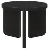 Coaster Fine Furniture 709677 Cordova - Round Solid Wood End Table - Black