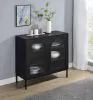 Coaster Fine Furniture 950420 Jess - 2-Door Arched Fluted Glass Accent Cabinet - Black
