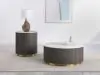 Coaster Fine Furniture 710418-S2 Jason - 2 Piece Round Marble Coffee And End Table Set - White