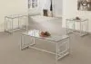Coaster Fine Furniture 703738-S3 Merced - 3 Piece Rectangular Coffee And End Table Set - Nickel