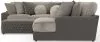 Jackson Furniture Industries 4047/63/59/30/76/28-29 Canyon - 4 Piece Sectional With Cuddler Seat Cushions, Included Accent Pillows And Cocktail Ottoman (Right Side Facing Chaise) - Umber