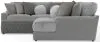 Jackson Furniture Industries 4047/63/59/30/76/28-38 Canyon - 4 Piece Sectional With Cuddler Seat Cushions, Included Accent Pillows And Cocktail Ottoman (Right Side Facing Chaise) - Platinum