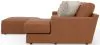 Jackson Furniture Industries 5045/63/76/28-26 Minori - Italian Leather 2 Piece Sofa / Chaise With RSF Chaise And Cocktail Ottoman - Whiskey