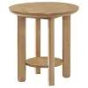 Coaster Fine Furniture 706297 Ottowa - Round Wood Side End Table With Shelf - Washed Oak