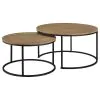 Coaster Fine Furniture 736030 Lainey - 2 Piece Round Nesting Coffee Table - Mango