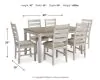 Ashley Furniture D394-425 Skempton - Dining Room Table Set (Set of 7) - White