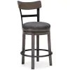 Ashley Furniture D388-224 Caitbrook - UPH Swivel Barstool  - Gray