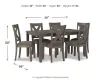 Ashley Furniture D388-425 Caitbrook - RECT DRM Table Set (Set of 7) - Gray