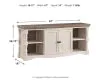Ashley Furniture W814-30 Havalance - Extra Large TV Stand - 2 Doors - Brown / Beige
