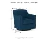 Ashley Furniture A3000602 Ashley Furniture A3000602 Bradney - Swivel Accent Chair - Blue