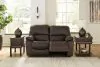 Ashley Furniture U4380874 Leesworth - Reclining Power Loveseat - Dark Brown