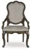 Ashley Furniture D947-01A Maylee - Dining Upholstered Arm Chair (Set of 2) - Dark Brown