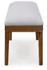 Ashley Furniture D615-00 Lyncott - Large Upholstered Dining Room Bench - Gray / Brown