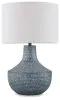 Ashley Furniture L207474 Schylarmont - Metal Table Lamp - Antique Gray / White