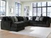Ashley Furniture 98103S23 Ashley Furniture 98103S23 Midnight-Madness - 6-Piece Sectional With LAF Corner Chaise - Onyx