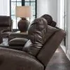 Ashley Furniture PCU6450618 Crossplex - Power Reclining Loveseat / Console / Adjustable Headrest - Smoke