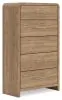 Ashley Furniture PCB1121-46 Gramburg - Five Drawer Chest - Warm Natural Brown