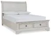 Ashley Furniture B742B13 Ashley Furniture B742B13 Robbinsdale - Full Sleigh Storage Bed - Antique White
