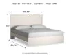 Ashley Furniture B2588B3 Ashley Furniture B2588B3 Stelsie - King Panel Bed - White