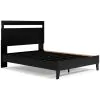 Ashley Furniture EB3392B2 Finch - Queen Panel Platform Bed - Black / Brown