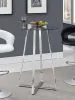 CoasterEveryday 100026 Zanella - Round Glass Top Bistro Bar Table - Chrome
