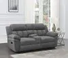 CoasterEssence 609542 Bahrain - Upholstered Motion Loveseat - Charcoal