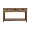CoasterElevations 952853 Esther - 3-Drawer Wood Console Table - Natural Sheesham