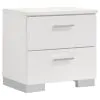 CoasterEssence 203500T-S5L Felicity - 5 Piece Twin Bedroom Set With LED - White High Gloss